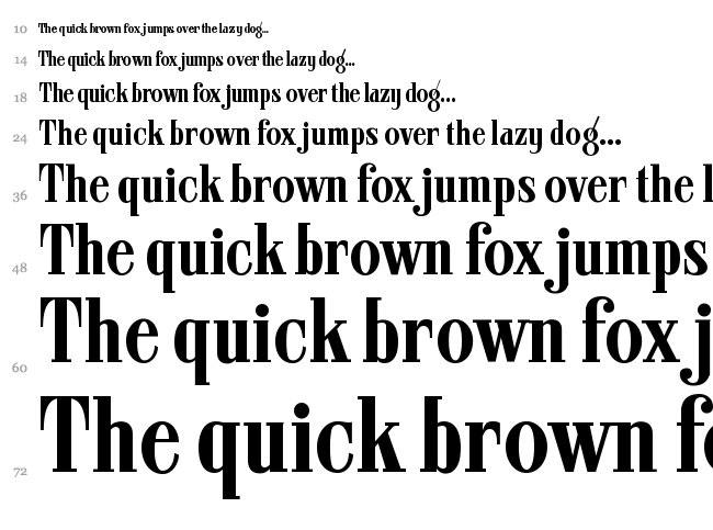 ARB 08 Extreme Roman AUG-32 CAS font waterfall